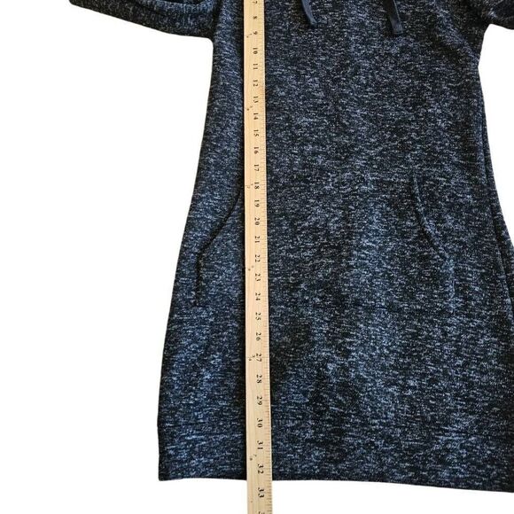 Fabletics womens XS heathered black hooded sweater tunic dress - Picture 6 of 8